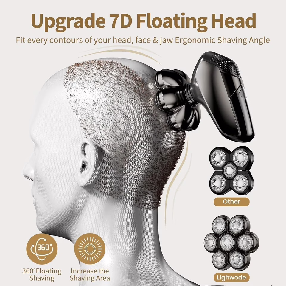 Wholesale Lot Of 1,200 5-in-1 Electric Razor for Bald Men - IPX7 Waterproof Grooming Kits - Suggested Retail Price $50 Each - Your Price Is Only $8 Each - Image 5