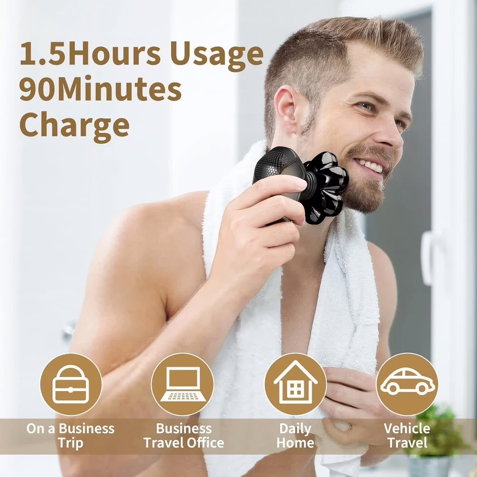 Wholesale Lot Of 1,200 5-in-1 Electric Razor for Bald Men - IPX7 Waterproof Grooming Kits - Suggested Retail Price $50 Each - Your Price Is Only $8 Each - Image 6