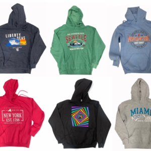 Wholesale Lot Of 144 Premium Adult Print Hoodies - Assorted Colors And Prints - S-2XL - Your Price Is Only $3.00 Each