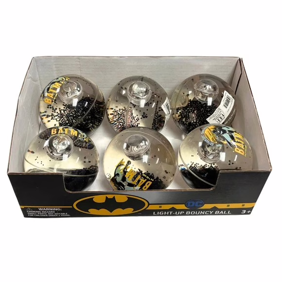 Wholesale Lot Of 72 Licensed Batman 3" Light Up Glitter Water Balls - Your Price Is Only $2 Each - Image 4