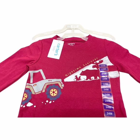 Wholesale Lot Of 960 Carter's Baby One Piece Outfits - Color Red - Sizes 12, 18, And 24 Months - Your Price Is Only $1.50 Each - Image 3
