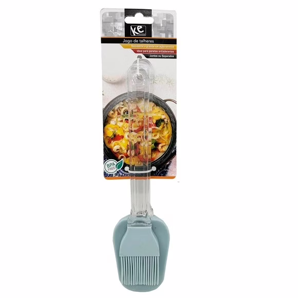 Wholesale Lot Of 1,152 Silicone Spatula and Basting Brush Plastic Handle Sets - 2 Assorted Colors - Your Price Is Only $1.15 Each - Image 2