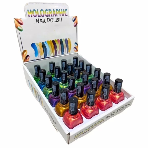 Wholesale Lot Of 6,912 Bottles Of Holographic Nail Polish - Suggested Retail Price $5.00 Each - Your Price Is Only .69 Each - Image 4