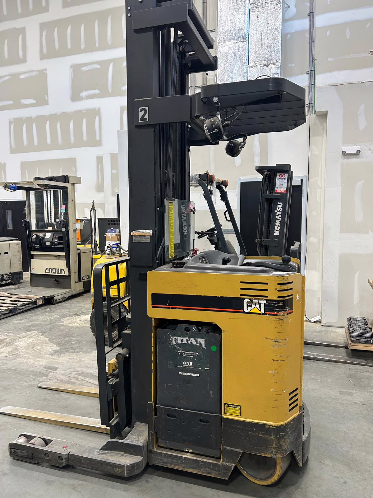 Reach Truck For Sale - Used - Working In Good Condition - CATERPILLAR Reach Forklift Electric NRR30 2GL06560 - Your Price Is Only $8,500