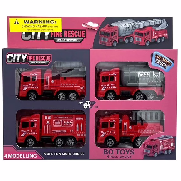 Wholesale Lot Of 240 Toy Fire Truck Sets – 4 Fire Trucks In A Set – Only $5 Each