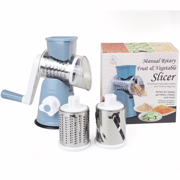 Wholesale Lot Of 1,000 Kitchen Theory Manual Rotary Fruit & Vegetable Graters - SKU KTMR4-BE - Your Price Is Only $3.50 For Each Unit