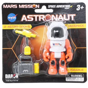 Wholesale Lot Of 3,360 NASA Mars Mission Astronauts w/2 Accessories Color Peg Box – UPC: 817346027246 – Your Price Is Only $2.00 Each – Smaller Quantities Available