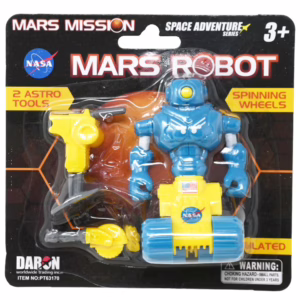 Wholesale Lot Of 2,400 NASA Mars Mission Robots w/ Accessories & Spinning Wheels – UPC: 817346027239 – Your Price Is Only $2.00 Each – Smaller Quantities Available