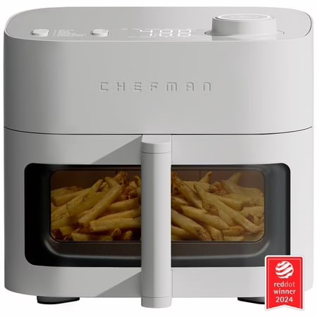 Wholesale Lot Of 500 Chefman 8 Qt. Crispinator Air Fryers W/ Powerful DC Motor & 450°F Max Temp Concrete - MSRP $129.99 Each - Your Price Is Only $60 Each