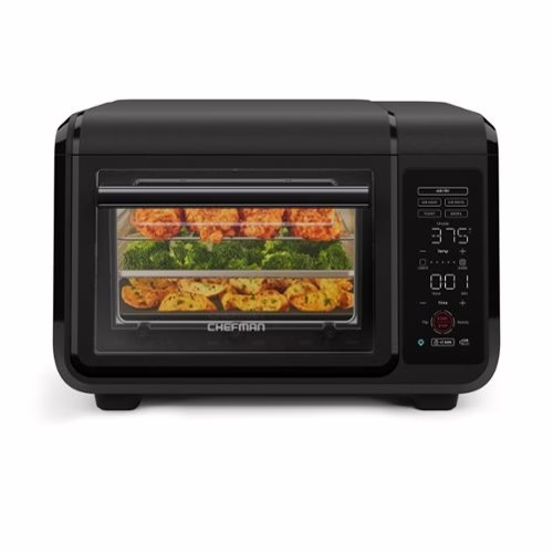 Wholesale Lot Of 500 Chefman EasyAir 15 Qt. Toaster Oven Air Fryers 5 Cooking Functions & 450°F Max Temperature – Black - MSRP $149.99 Each - Your Price Is Only $60 Each