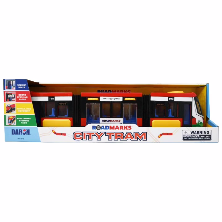 Wholesale Lot Of 3,708 RoadMarks City Tram Toys w/ Moving Parts & Wheels – UPC: 830715944531 – Your Price Is Only $10.00 Each – Smaller Quantities Available