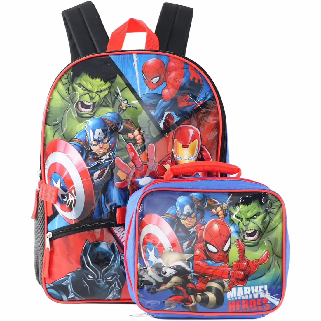 Wholesale Lot Of 42 Marvel Universe Backpacks w/ Lunch Bags – UPC: 840716227922 – Your Price Is Only $11.00 Each – Smaller Quantities Available