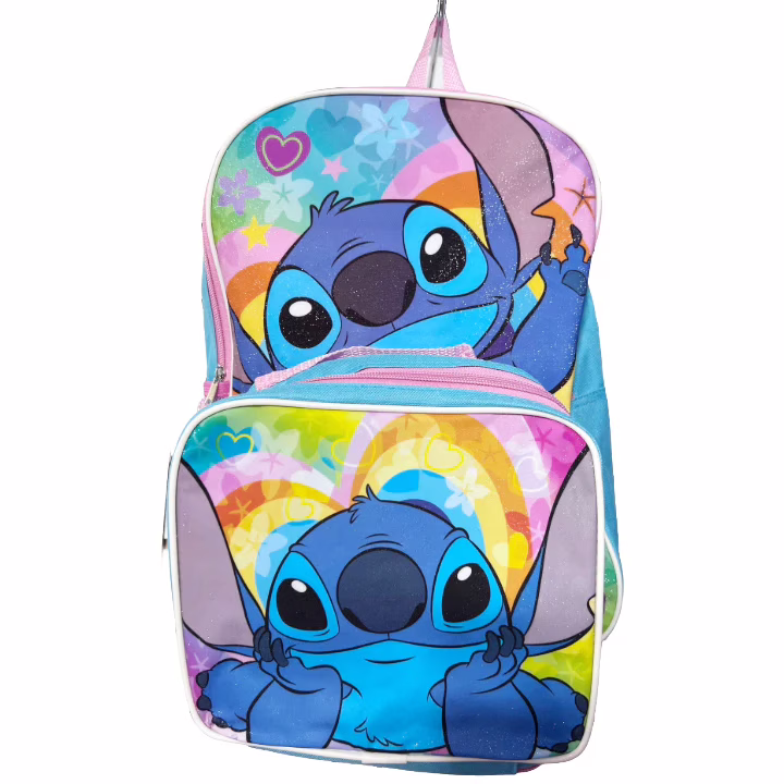Wholesale Lot Of 756 Disney Lilo & Stitch Backpacks w/ Lunch Bags – UPC: 840716250357 – Your Price Is Only $11.00 Each – Smaller Quantities Available