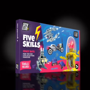 Wholesale Lot Of 50 Geek Club Five Skills Crazy Bots Building Kits - MSRP $65.00 Each - Your Price Is Only $9.50 Each - Shipping Is Free