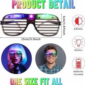 Wholesale Lot Of 1,200 LED Light Up Glasses - Suggested Retail Price $2.00 Each - Your Price Is Only .50 Each - Free Shipping