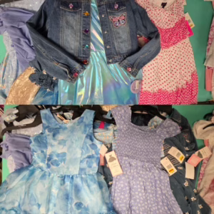 Wholesale Lot Of 30 Brand New Girls Dresses By With Jules, Rare Editions, Sparkle And Shine, And Levi's- Your Price Is Only $12 Each - Free Shipping