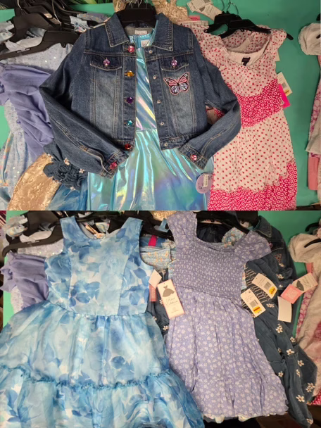 Wholesale Lot Of 30 Brand New Girls Dresses By With Jules, Rare Editions, Sparkle And Shine, And Levi's- Your Price Is Only $12 Each - Free Shipping