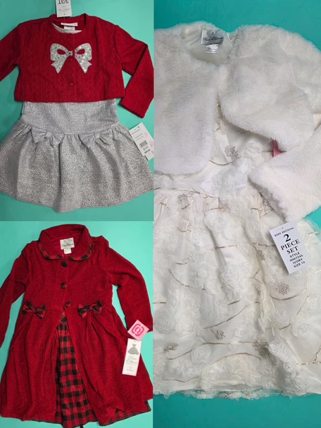 Wholesale Lot Of 47 Dress Sets For Girls By Rare Editions And Bonnie Jean - Your Price Is Only $10.00 Each - Free Shipping - Image 4
