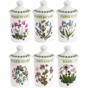 Wholesale Lot Of 500 Portmeirion Group Spice Jars S/6 4.5″ – UPC 749151634268 – MSRP $85.00 – Your Price Is Only $24.50 Each