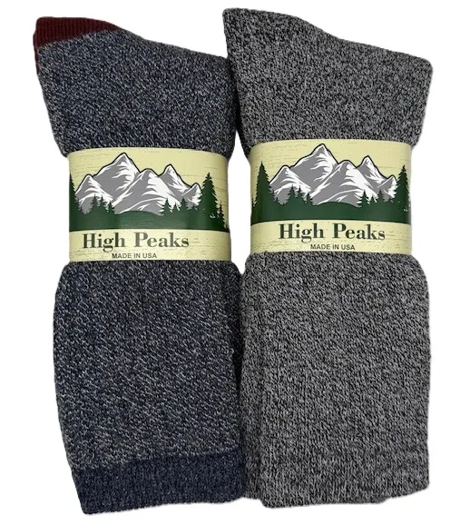 Wholesale Lot Of 30 “High Peak” Merino Wool Boot Socks (60% Merino Wool) Each $4.80