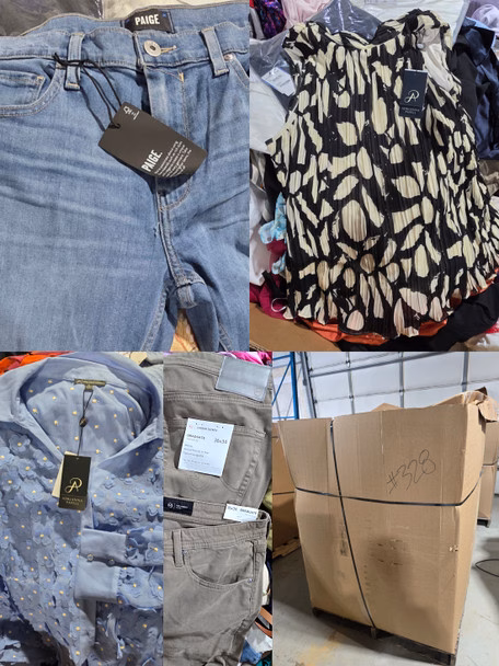 Wholesale Lot Of 705 Pieces Of Overstock And Store Returns Clothing From Nordstrom - Brands Such As Eton, AG, Beach Riot, Adrianna Papell, Paige, Veronica Beard, Barefoot Dreams, And More - Your Price Is Only $6.30 Each