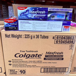 Colgate Max Fresh Peppermint 225G + FREE Toothbrush  Case Pack 36 $62.00 per master case