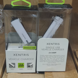 Wholesale Lot Of 7,000 Xentris 2.4 AMP Vehicle Chargers - UPC 097738598787 - MSRP $12.99 Each - Your Price Is Only .50 Each