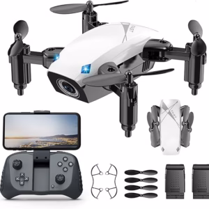 Wholesale Lot Of 10 Small Drones With Foldable Wings – Voice & Gesture Control – Color White - 2 Rechargeable Batteries - Your Price Is Only $19 Each