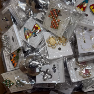 Wholesale Lot Of 360 Pieces Of Beautiful Fashion Jewelry - Bracelets, Earrings, Keychains, Necklaces, Rings, And More - Suggested Retail Prices To $6.99 Each - Your Price Is Only .30 Each