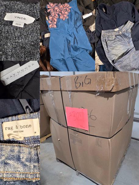 Wholesale Lot Of 876 Pieces Of Overstock And Store Returns From Nordstrom - Brands Such As Vince, Kay Unger, Rag & Bone, The Recycled Planet, SKIMS, Spiritual Gangster, And More - Your Price Is Only $7.30 Each