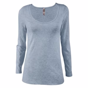 Wholesale Lot Of 72 Delta Platinum Women's Tri-Blend Long Sleeve Scoop Neck Tees Each $1.15