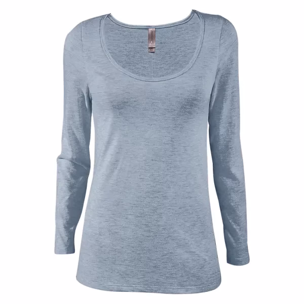 Wholesale Lot Of 72 Delta Platinum Women's Tri-Blend Long Sleeve Scoop Neck Tees Each $1.15