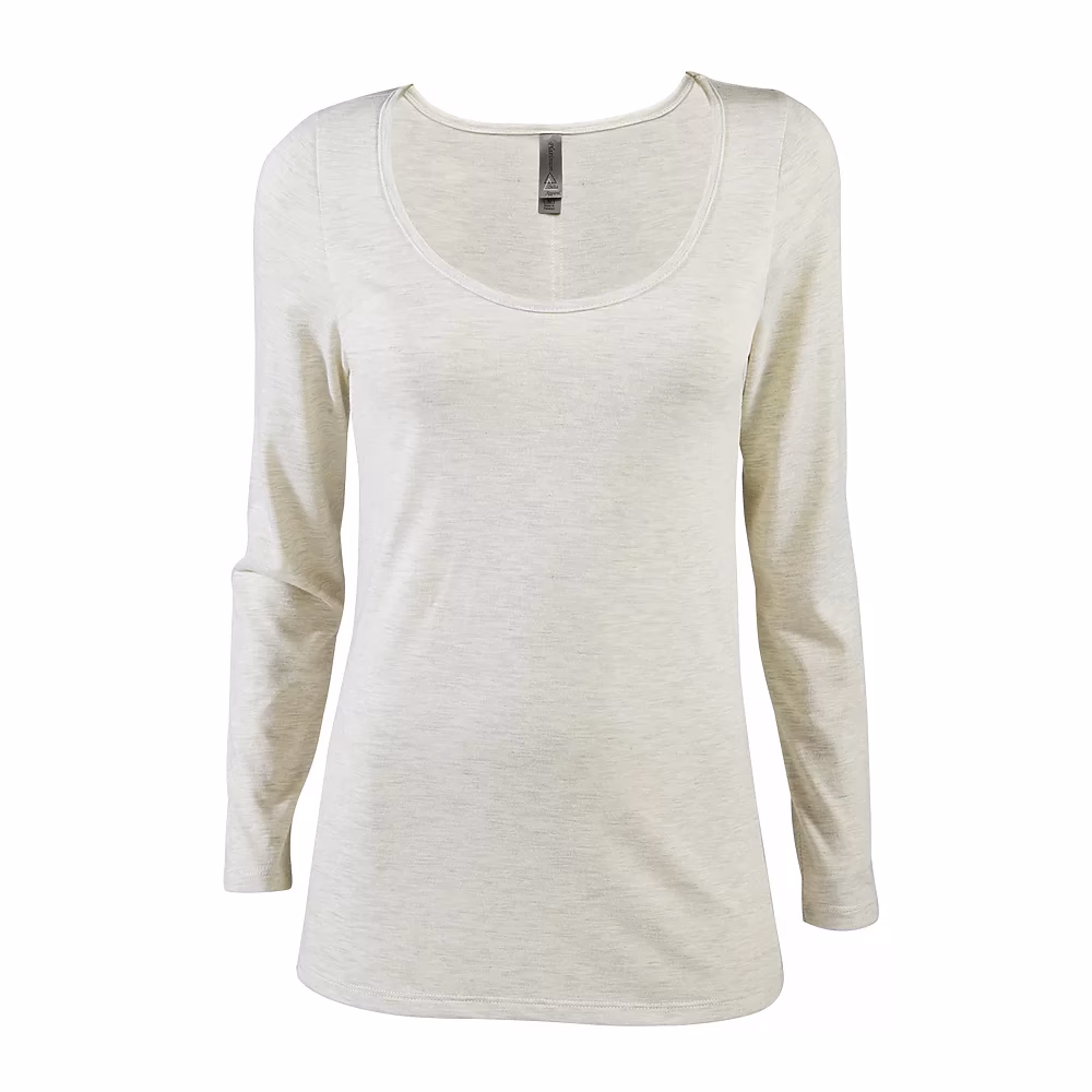 Wholesale Lot Of 72 Delta Platinum Women's Tri-Blend Long Sleeve Scoop Neck Tees Each $1.15 - Image 5