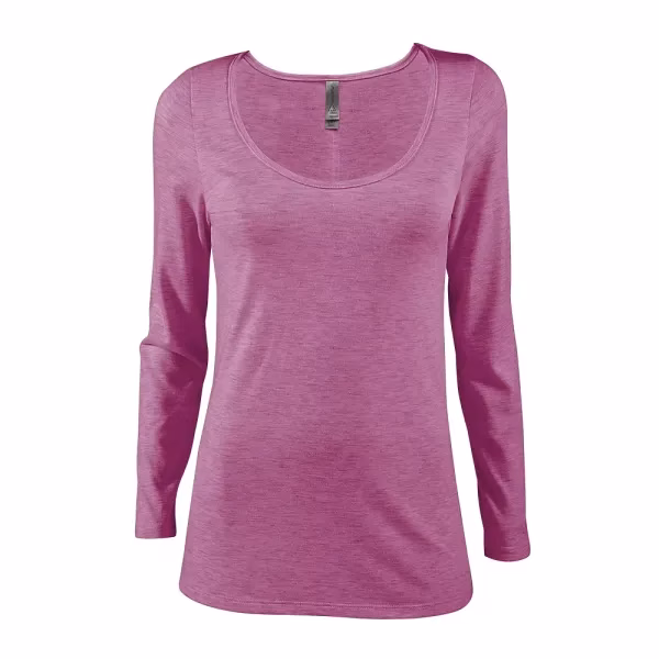 Wholesale Lot Of 72 Delta Platinum Women's Tri-Blend Long Sleeve Scoop Neck Tees Each $1.15 - Image 4