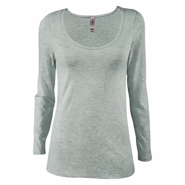 Wholesale Lot Of 72 Delta Platinum Women's Tri-Blend Long Sleeve Scoop Neck Tees Each $1.15 - Image 3