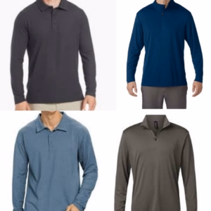 Wholesale Lot Of 25 Prim + Preux Long Sleeve Polo Shirts Each $2.50