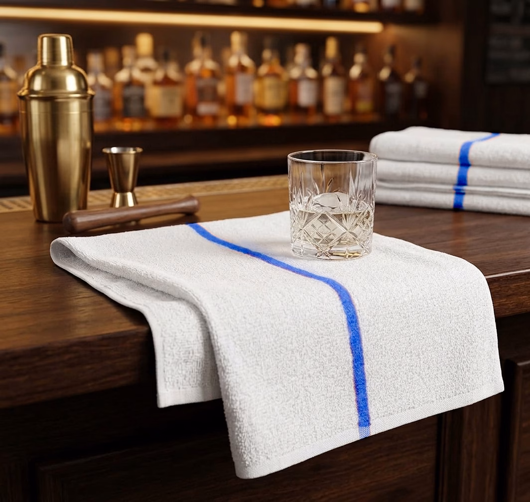 Wholesale Lot Of 70 Cases Brand New Bar Mop Towels 16” x 19” Blue Stripe – 10,080 Units Bulk Inventory – Only $120.00 Per Case - Image 5