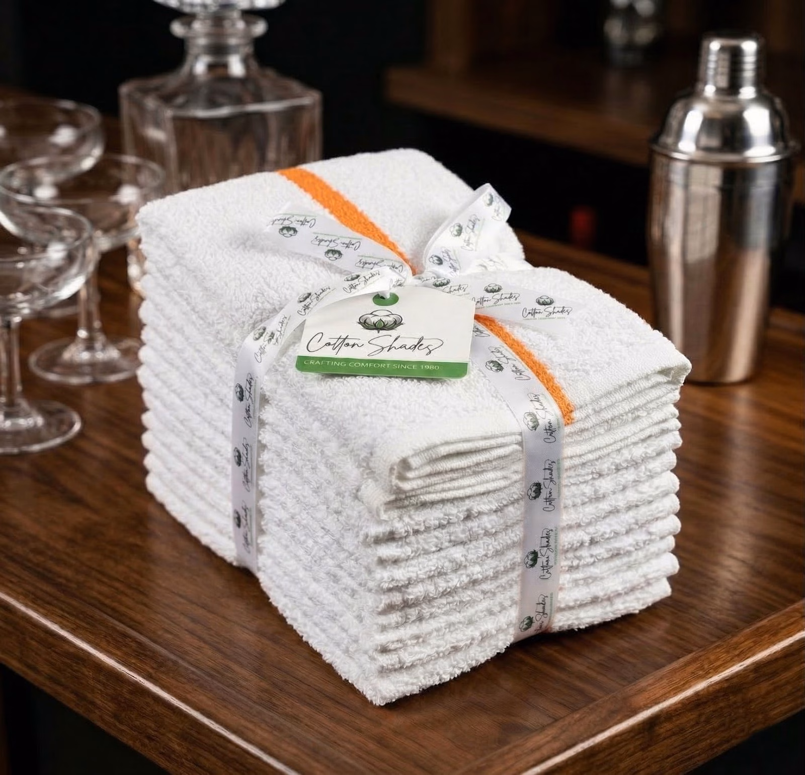 Wholesale Lot Of 70 Cases Brand New Bar Mop Towels 16” x 19” Gold Stripe – 840 Dozen (10,080 Towels) – $10.00 Per Dozen | $120.00 Per Case - Image 3
