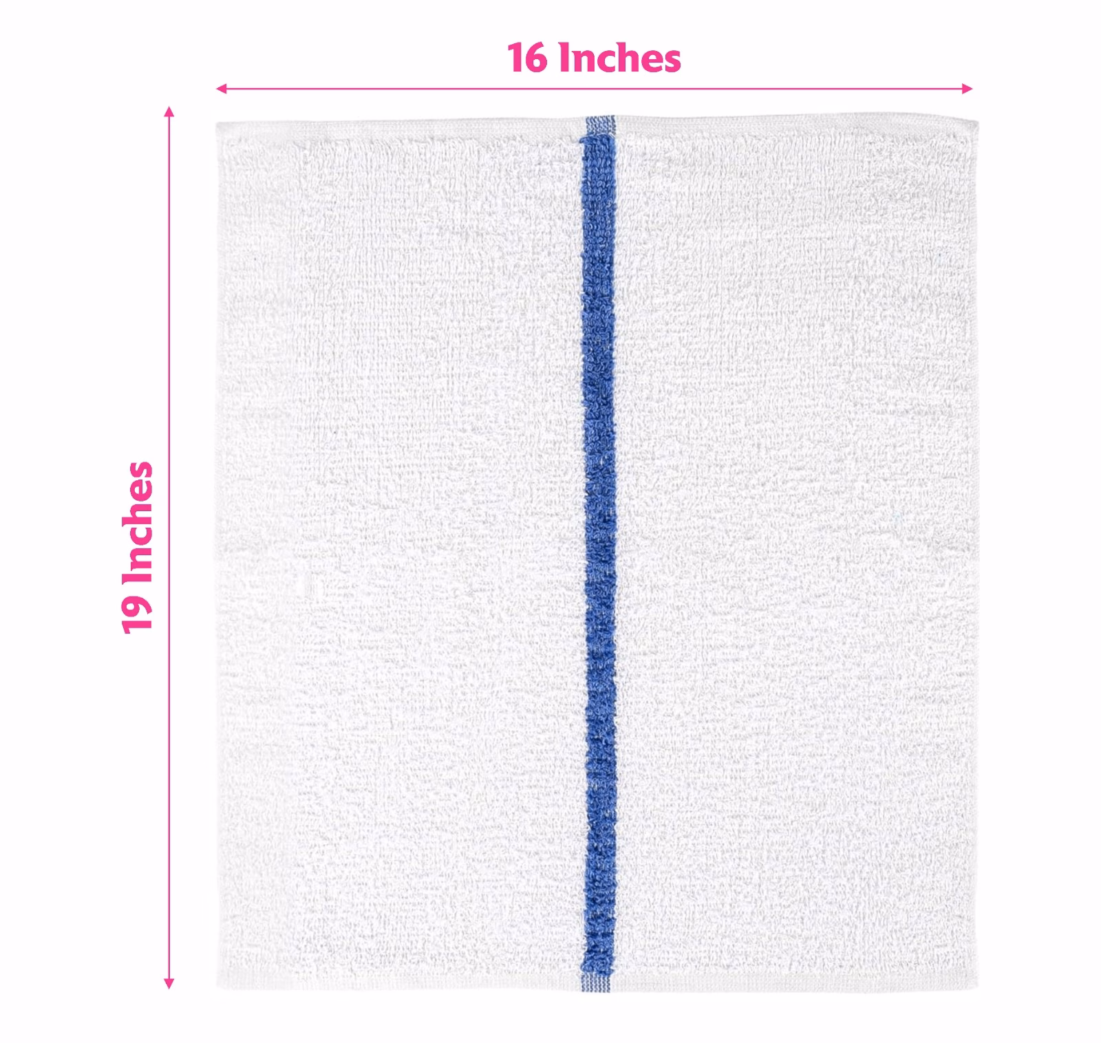 Wholesale Lot Of 70 Cases Brand New Bar Mop Towels 16” x 19” Blue Stripe – 10,080 Units Bulk Inventory – Only $120.00 Per Case - Image 4