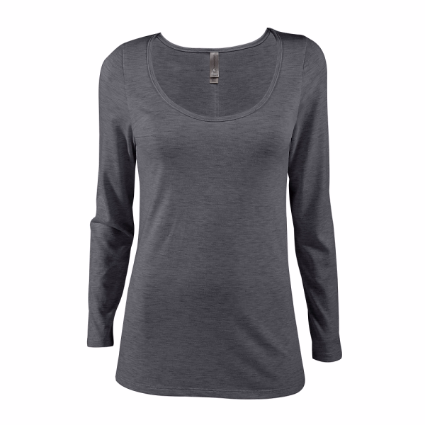 Wholesale Lot Of 72 Delta Platinum Women's Tri-Blend Long Sleeve Scoop Neck Tees Each $1.15 - Image 2