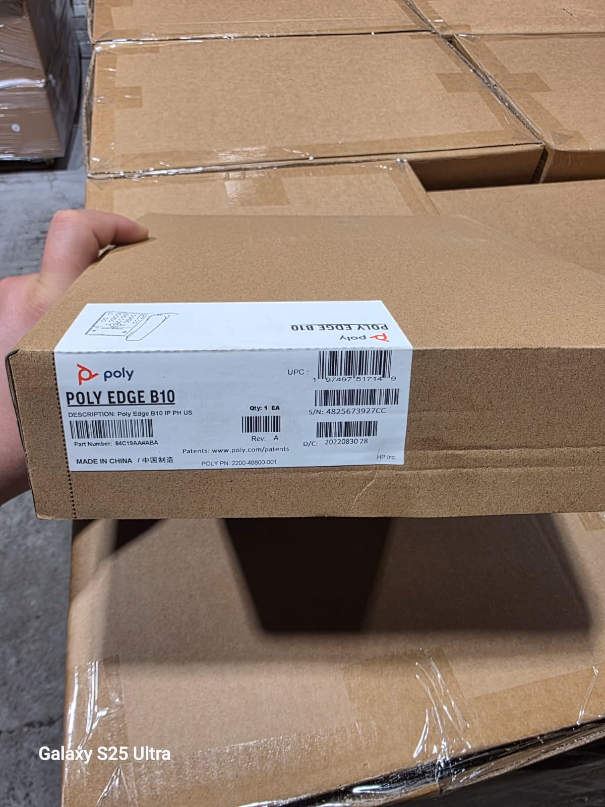 Wholesale Lot Of 500 Brand New Sealed Poly Edge B10 IP Desk VoIP Phones - 2,600 Available - Your Price Is Only $8.00 Each - Image 3