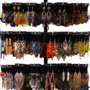 Wholesale Lot Of 1,200 Fashion Earrings - Prepriced At $14.99 Each With UPC Barcodes - Display Stand Included - Your Price Is Only $1.90 Each - Free Shipping