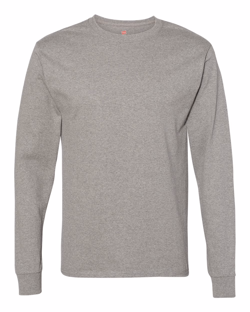 Wholesale Lot Of 1,010 Hanes Men’s Tagless Cotton Long Sleeve T-Shirts – Style 5586 – Purple & Oxford Grey – Sizes S-3XL – UPC Included – Your Price Is Only $1.00 Each