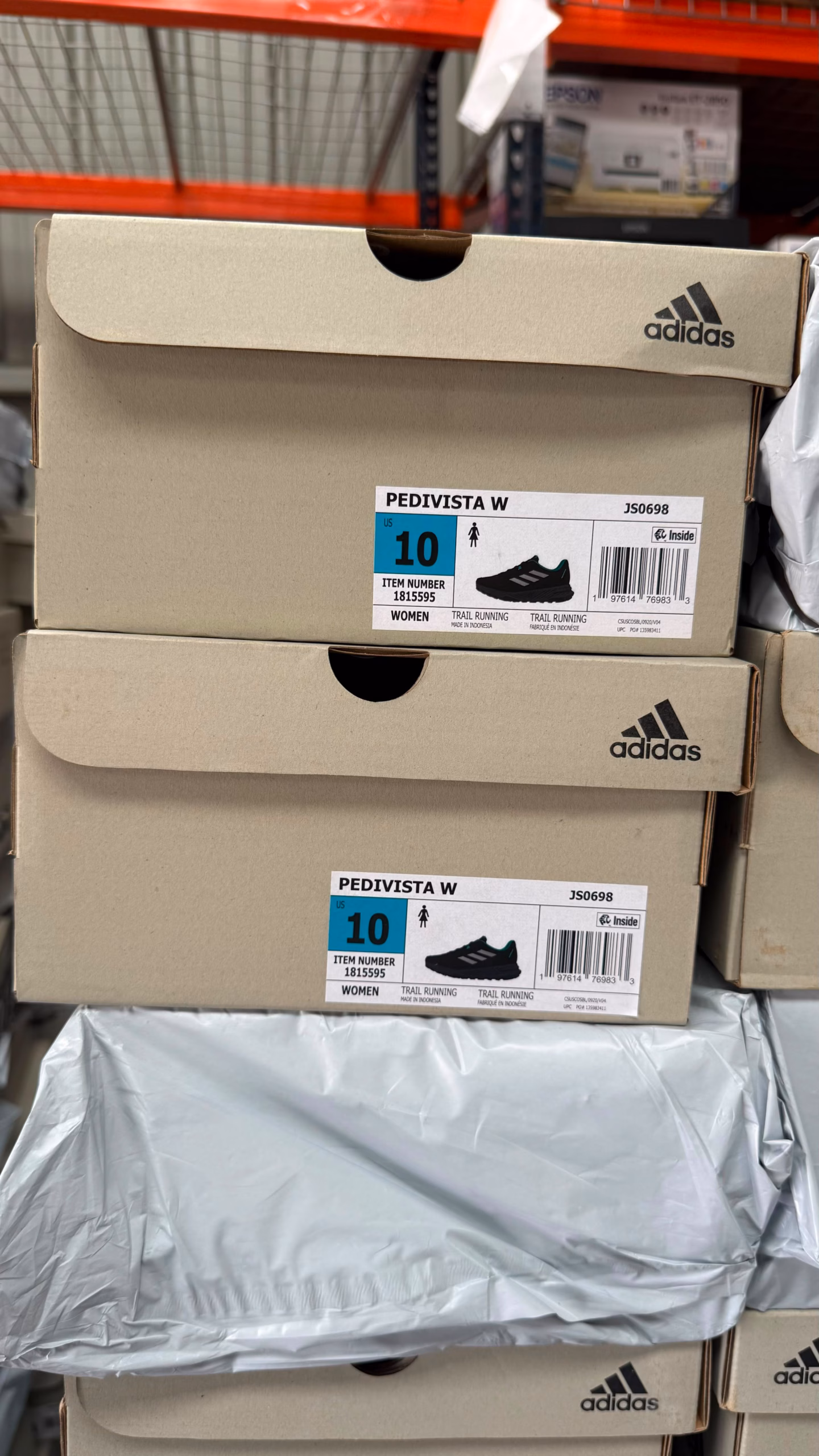 Wholesale Lot Of 482 Pairs Of Authentic Adidas Pedivista Women's Sneakers – Sizes 7.5, 8.5 & 10 – Suggested Retail Price $70.00 Each – Your Price Is Only $28.00 Each - Image 3
