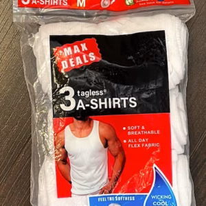 Wholesale Lot Of 1,608 Packs Of 3 Men's Sleeveless White T-Shirts – Sizes S–XL – 3 Shirts Per Pack – Your Price Is Only $2.25 Per 3-Pack