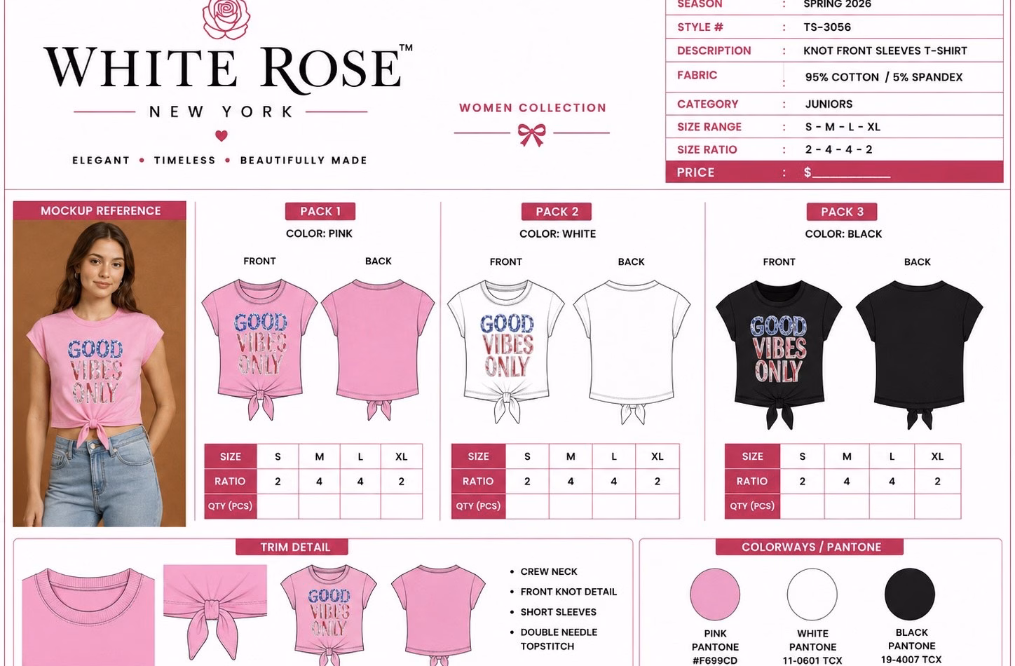 Wholesale Lot Of 2,400 White Rose New York Blouses – Suggested Retail Price $20.00 Each – Your Price Is Only $1.50 Each - Image 3