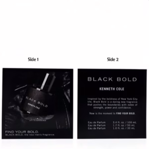 Wholesale Lot Of 7,141 Kenneth Cole Black Bold Scented Cards – UPC 608940571392 – MSRP $3.00 Each – Your Price Is Only $0.25 Each