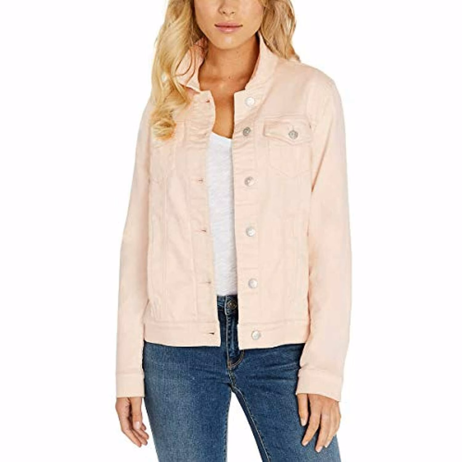 Wholesale Lot Of 320 Buffalo David Bitton Women’s Knit Denim Jackets – Style 1358663 – Light Pink – Sizes S-2XL – UPC Included – MSRP $65.00 Each – Your Price Is Only $12.00 Each