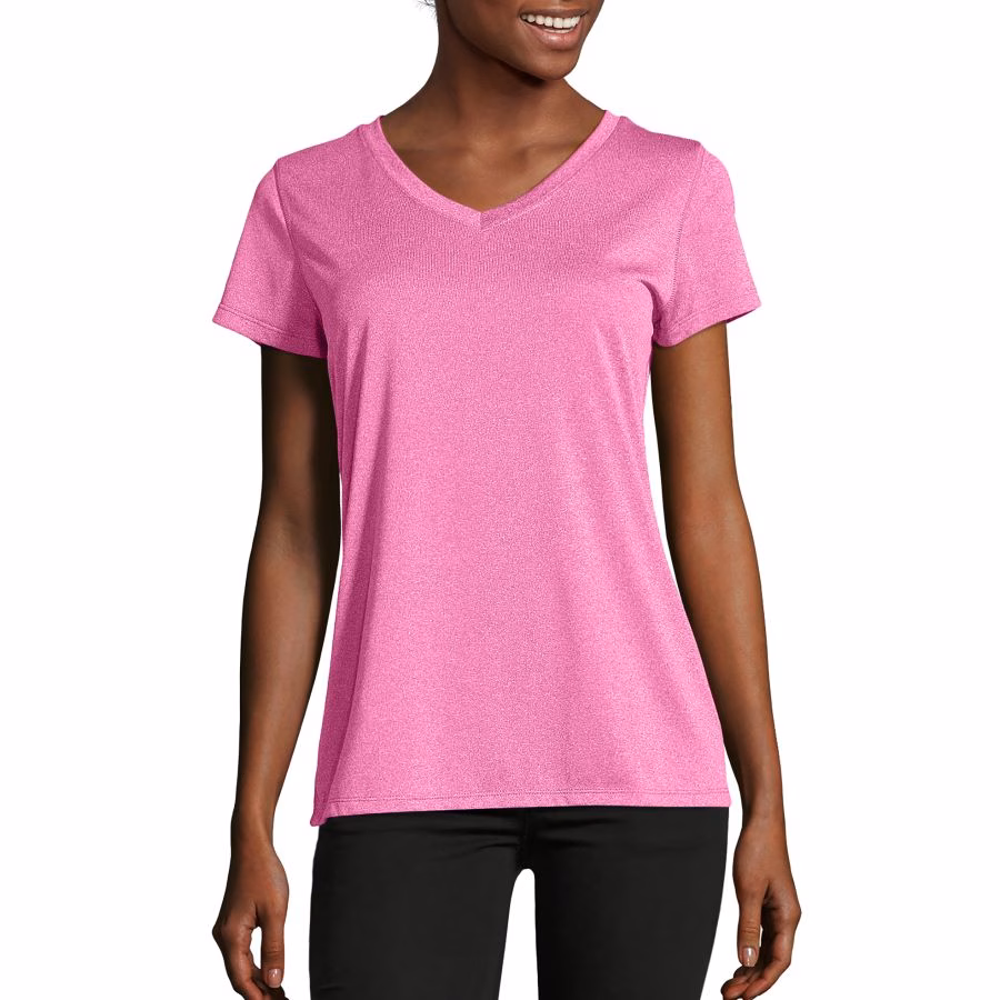 Wholesale Lot Of 22,543 Hanes Women's V-Neck Tees – Style O9032 – Sizes M-2XL – Assorted Heather Colors – UPC Included – Your Price Is Only $1.75 Each - Image 4