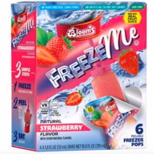 Wholesale Lot Of 694 FreezeMe Freezer Pop Strawberry – 12 Packs Of 6 Pieces – UPC 860012270774 – $43.03 Each Case